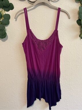 Y2K Fairycore Purple Ombré Asymmetrical Tank Top✨